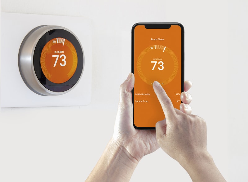 Smart Thermostat Controlled By Smart Phone App